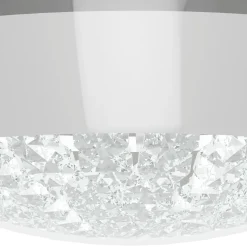 Eglo ACOLLA Wand-/plafondlamp staal chroom / glas met kristallen wit, helder H: 85 mm | Ø 290 mm Hot