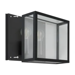 Eglo ALAMONTE 1 Wandlamp staal zwart / Glas helder H: 260 mm Best