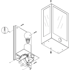 Eglo ALAMONTE Wandlamp staal zwart / Glas helder H: 295 mm New