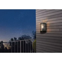 Eglo ALAMONTE Wandlamp staal zwart / Glas helder H: 295 mm New