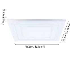 Eglo ALBARCA Plafondarmaturen aluminium, staal wit / Kunststof wit H: 69 mm Best