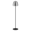 Eglo ALFERO-Z Staande lampen staal zwart / glas gestoomd chroom H: 1395 mm | Ø 275 mm Clearance