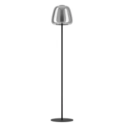 Eglo ALFERO-Z Staande lampen staal zwart / glas gestoomd chroom H: 1395 mm | Ø 275 mm Clearance