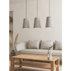 Eglo ALSAGER hanglamp staal zwart / vilt grijs H: 1100 mm Clearance