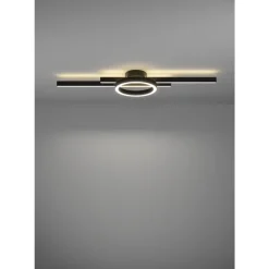 Eglo AMANDOLO Plafondarmaturen aluminium, staal zwart / Kunststof wit H: 75 mm Outlet
