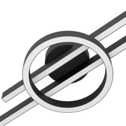 Eglo AMANDOLO Plafondarmaturen aluminium, staal zwart / Kunststof wit H: 75 mm Outlet