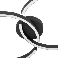 Eglo AMANDOLO Plafondarmaturen aluminium, staal zwart / Kunststof wit H: 65 mm Outlet