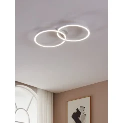 Eglo AMANDOLO Plafondarmaturen aluminium, staal wit / Kunststof wit H: 65 mm Clearance