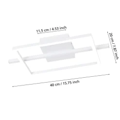 Eglo AMANDOLO Plafondarmaturen aluminium, staal wit / Kunststof wit H: 65 mm Discount
