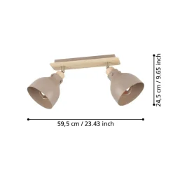 Eglo ARRECIFE spot staal bruin, nikkel-mat / staal zand H: 235 mm New