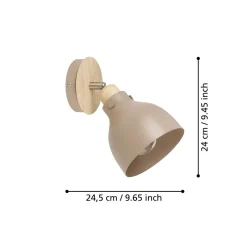 Eglo ARRECIFE spot staal bruin, nikkel-mat / staal zand H: 235 mm | Ø 145 mm