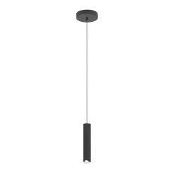 Eglo BALAMORTA-Z hanglamp staal zwart / Kunststof wit H: 1100 mm | Ø 55 mm