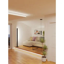 Eglo BALAMORTA-Z hanglamp staal zwart / Kunststof wit H: 1100 mm | Ø 55 mm