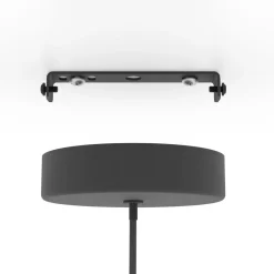 Eglo BALAMORTA-Z hanglamp staal zwart / Kunststof wit H: 1100 mm | Ø 55 mm