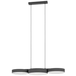 Eglo BARBANO-Z hanglamp staal zwart / textiel, kunststof zwart, wit H: 1100 mm New