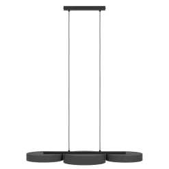 Eglo BARBANO-Z hanglamp staal zwart / textiel, kunststof zwart, wit H: 1100 mm New