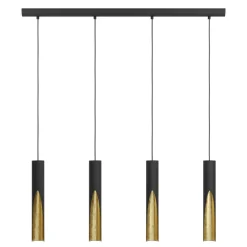 Eglo BARBOTTO hanglamp staal zwart, goud H: 1100 mm