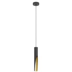 Eglo BARBOTTO hanglamp staal zwart, goud H: 1100 mm | Ø 60 mm New