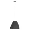 Eglo BARLASTON hanglamp staal zwart / textiel grijs H: 1100 mm | Ø 350 mm Sale