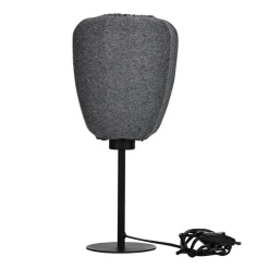 Eglo BARLASTON Tafellampen staal zwart / textiel grijs H: 390 mm | Ø 180 mm New