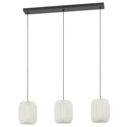 Eglo BELGRAVE hanglamp staal zwart / papier wit H: 1100 mm Hot