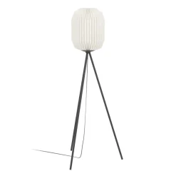 Eglo BELGRAVE Staande lampen staal zwart / papier wit H: 1415 mm | Ø 300 mm Best