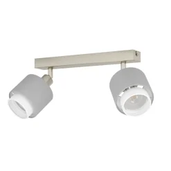 Eglo BELLIZZI spot staal nikkel-mat / textiel grijs, wit H: 185 mm Outlet