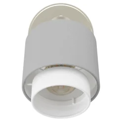 Eglo BELLIZZI spot staal nikkel-mat / textiel grijs, wit H: 110 mm | Ø 90 mm Best