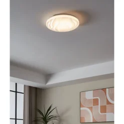 Eglo BENARIBA Wand-/plafondlamp staal wit / Kunststof wit H: 65 mm | Ø 330 mm Online