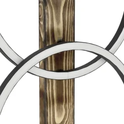 Eglo BOYAL Staande lampen staal, hout zwart, bruin, landelijk / Kunststof wit H: 1500 mm Online