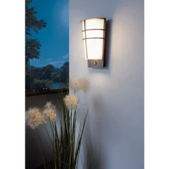 Eglo BREGANZO 1 Wandlamp staal verzinkt antraciet / Kunststof wit H: 300 mm Discount