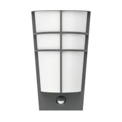 Eglo BREGANZO 1 Wandlamp staal verzinkt antraciet / Kunststof wit H: 300 mm Discount