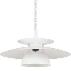 Eglo BRENDA hanglamp kunststof, staal wit, chroom / staal wit H: 1300 mm | Ø 430 mm Hot