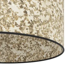 Eglo BUTTERBURN hanglamp staal zwart / textiel met berkenbladeren beige, groen H: 1100 mm | Ø 360 mm Online