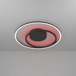 Eglo CALAGRANO-Z Plafondarmaturen aluminium, staal zwart / Kunststof wit H: 35 mm | Ø 450 mm Clearance