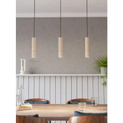 Eglo CAMINIA hanglamp staal zand, geborsteld messing H: 1100 mm Online