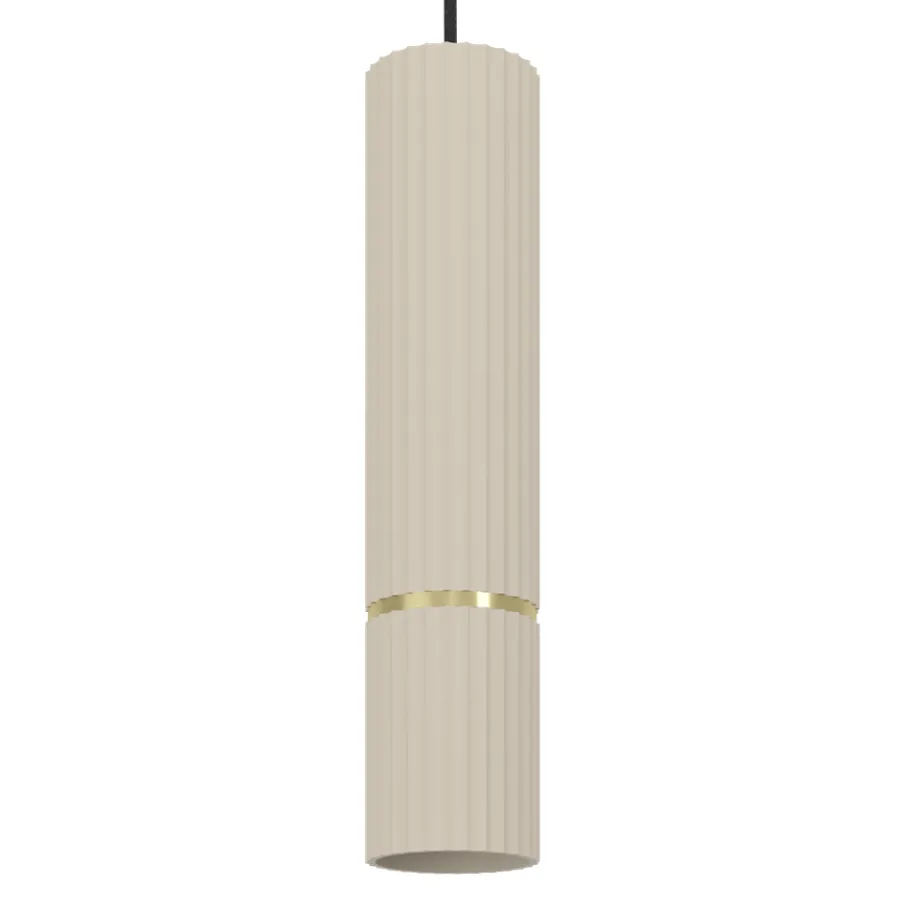 Eglo CAMINIA hanglamp staal zand, geborsteld messing H: 1100 mm Online