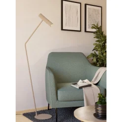 Eglo CAMINIA Staande lampen staal zand, geborsteld messing H: 1585 mm Outlet