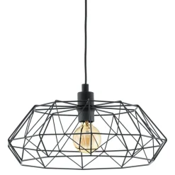Eglo CARLTON 2 hanglamp staal zwart H: 1100 mm | Ø 455 mm Outlet