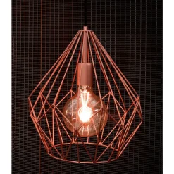 Eglo CARLTON hanglamp staal koperkleuren H: 1100 mm | Ø 310 mm