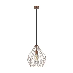 Eglo CARLTON hanglamp staal koperkleuren H: 1100 mm | Ø 310 mm