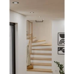 Eglo CAROSSO-Z inbouwarmatuur aluminium zwart / Kunststof wit H: 28 mm | Ø 93 mm Hot