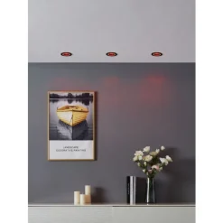 Eglo CAROSSO-Z inbouwarmatuur aluminium zwart / Kunststof wit H: 28 mm | Ø 93 mm Hot