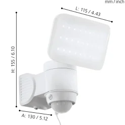 Eglo CASABAS Wandlamp Kunststof wit / Kunststof wit H: 155 mm Clearance