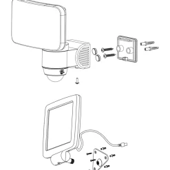 Eglo CASABAS Wandlamp Kunststof zwart / Kunststof wit H: 155 mm New