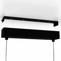 Eglo CATTERICK hanglamp staal zwart H: 1100 mm Outlet