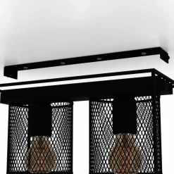 Eglo CATTERICK Plafondarmaturen staal zwart H: 190 mm Clearance