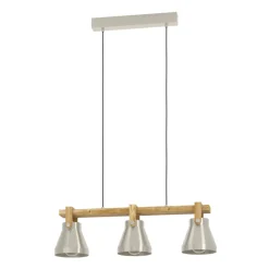 Eglo CAWTON hanglamp staal, hout staal, rustiek bruin H: 1100 mm Online
