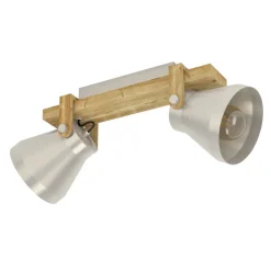 Eglo CAWTON spot staal, hout staal, rustiek bruin H: 250 mm Online