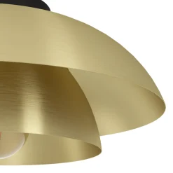 Eglo CENCIARA hanglamp staal zwart / staal geborsteld messing, goud H: 1100 mm | Ø 400 mm Clearance